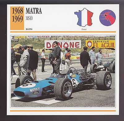 1969 MATRA-SIMCA FORD MS 80 CARD Jean-Pierre Beltoise