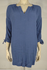 Madewell blue 3/4 sleeve tunic top shirt dress ladies size XS X-Small