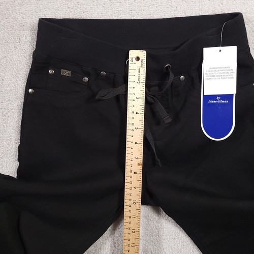 DG2 by Diane Gilman Stretch Pull On Ankle Jeggings Black Size PXS Drawstring - Picture 7 of 15