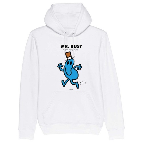 Mr Men Pullover Hoodie Mr. Busy Organic Cotton Long Sleeve Kids Top Hoody - Picture 6 of 13
