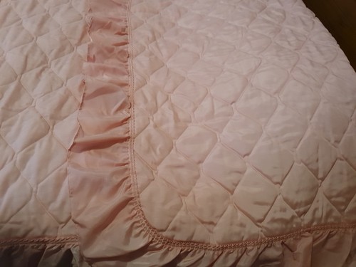 Vintage Sheridan Skirted Bedspread Pink Queen Size Made In Australia - Picture 5 of 9