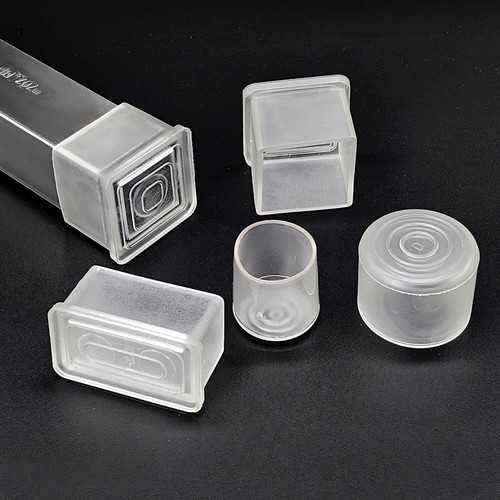 PVC Rubber Chair Leg Caps Covers Furniture Table Feet Floor Protectors Pad Clear - Picture 6 of 31