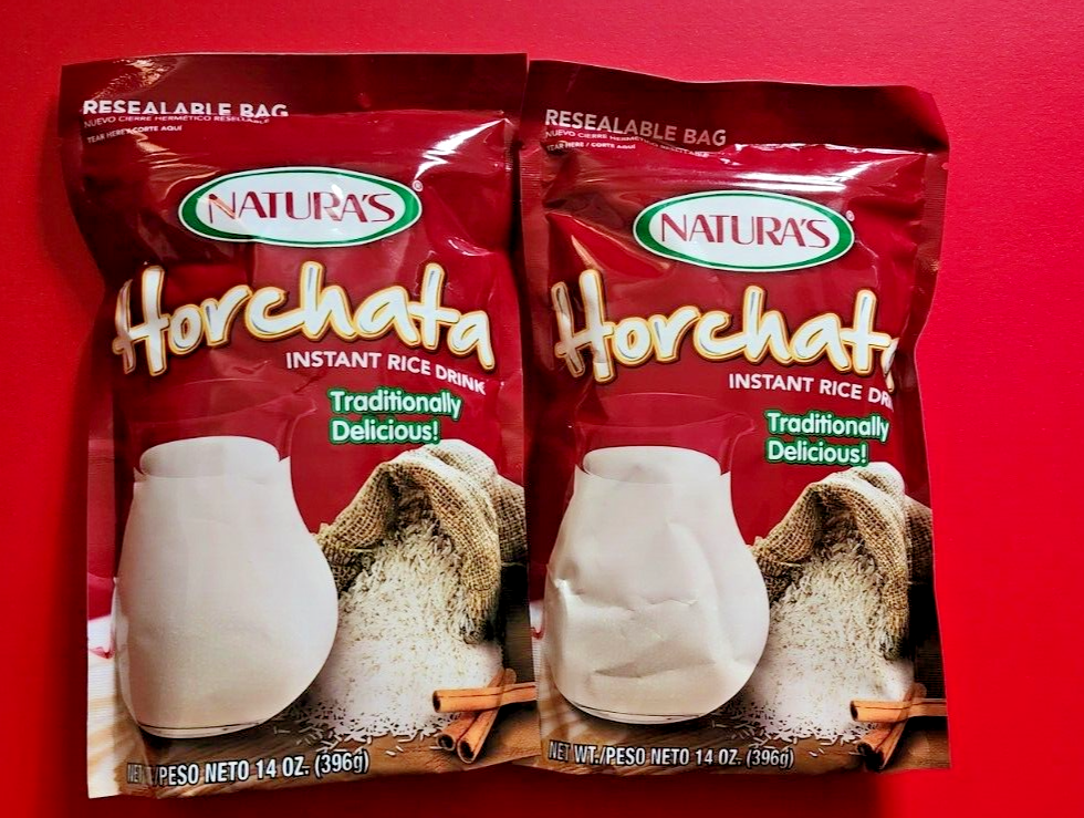 2 PACK NATURAS HORCHATA INSTANT TRADITIONALLY DELICIOUS DRINK MIX