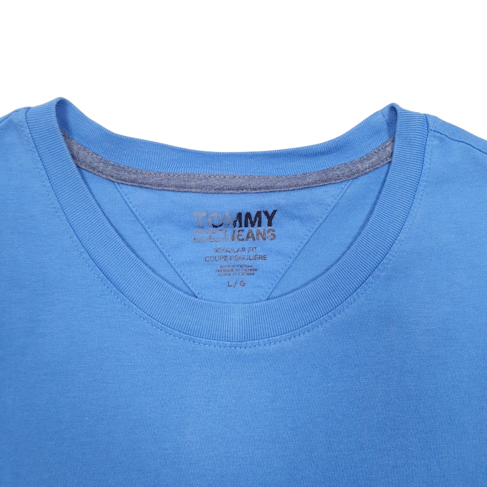 TOMMY HILFIGER Blue T Shirt Tee Manhattan Tennis Club Jeans Short Sleeve L image 2