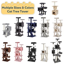 Multiple Sizes Cat Tree Tower Activity Center Large Playing House Condo Rest