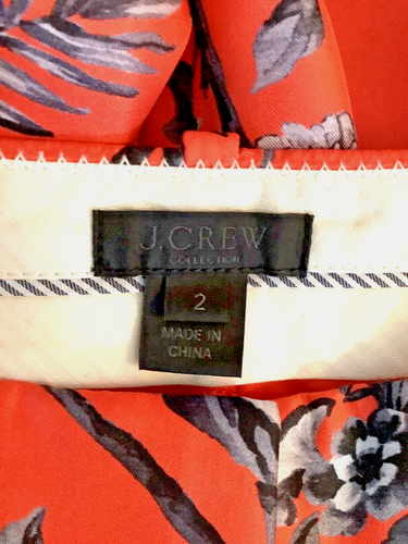 J.CREW COLLECTION 2 Cropped pant in 100% silk Ratti monkey print F5884 $350 - Picture 8 of 8