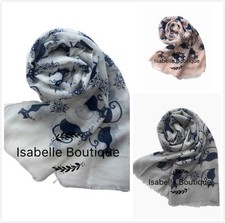 New Ladies Women Cat Print Scarf Pashmina Fashion Neckerchief Animal Print Scarf