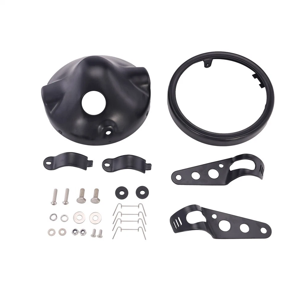 For Yamaha V-Star XVS 650 950 1100 1300 LED Headlight Housing Bucket 7" inch  - Изображение 4 из 4