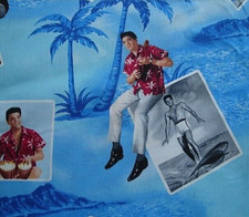 Elvis Presley blue Hawaii pictures fabric fat quarter FQ - rare