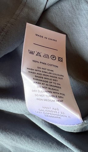 Nno7 No Nationality Shirt Men 2xl Blue Pima Cotton Short Sleeve New - Bild 9 von 9