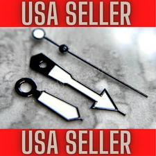 BLACK/WHITE "SKX" Hands Fits NH35,NH36,7s26,7s36 SKX007. Green luminous