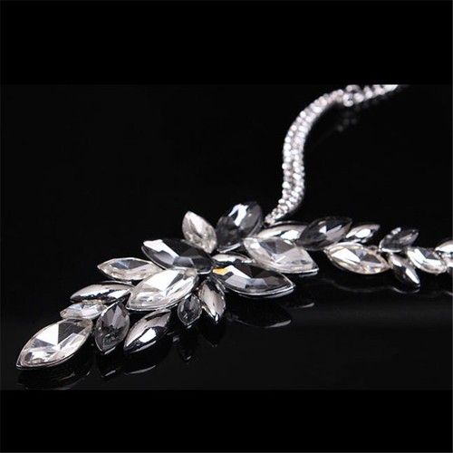 Women Crystal Bridal Wedding Jewelry Set Necklace Earrings Statement Party Gifts - Picture 22 of 72
