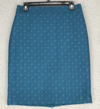 Ann Taylor Pencil Skirt Size 4 Career Lined Teal
