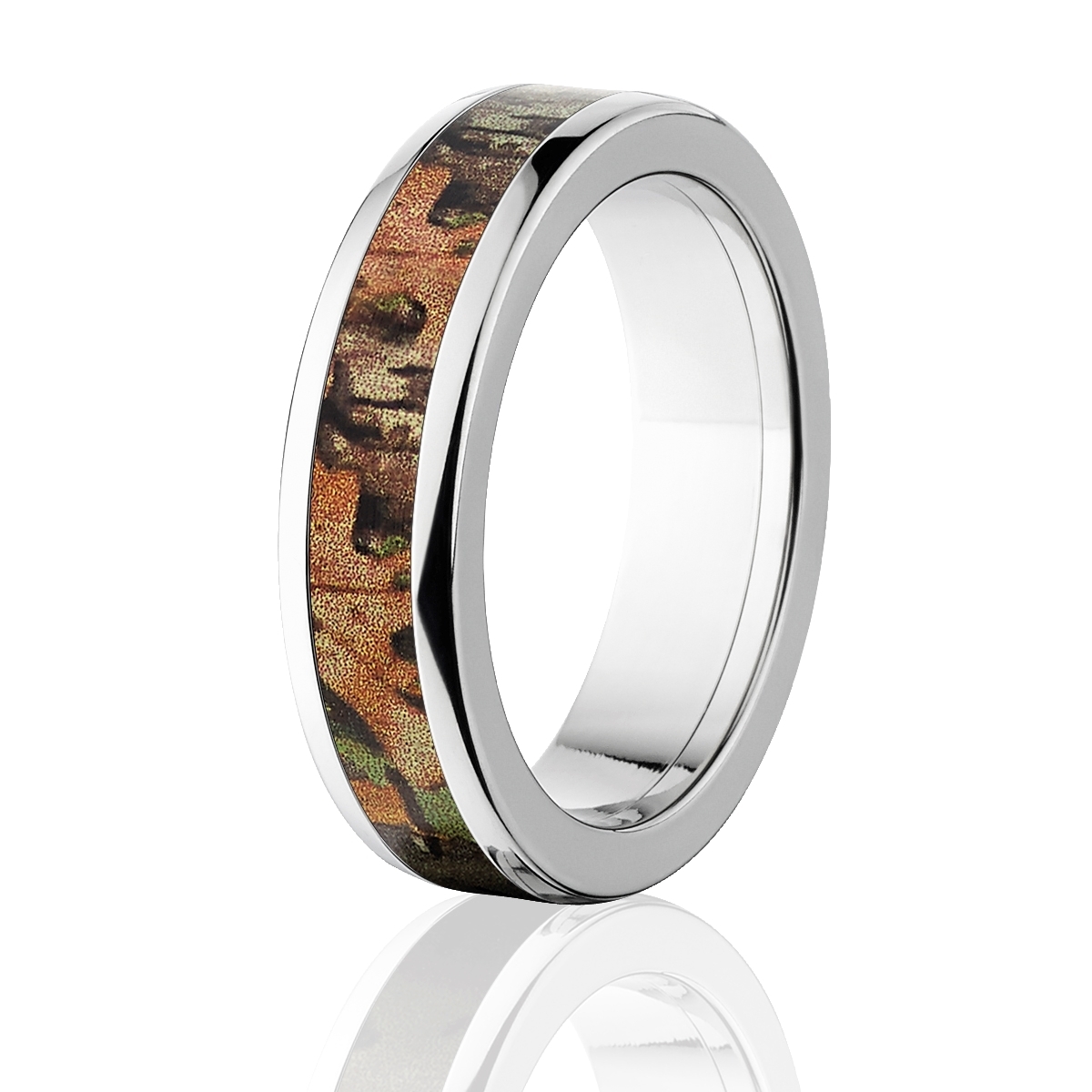 Official Licensed RealTree Xtra Green Titanium Ring, Camo Rings, Wedding Bands