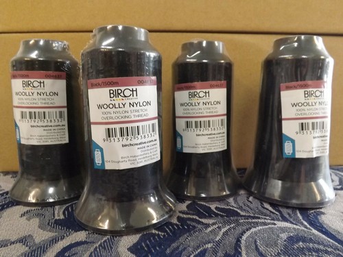 Woolly Nylon Overlocking Stretch, Machine Thread Black or White 1500m - BIRCH AU - Picture 9 of 10