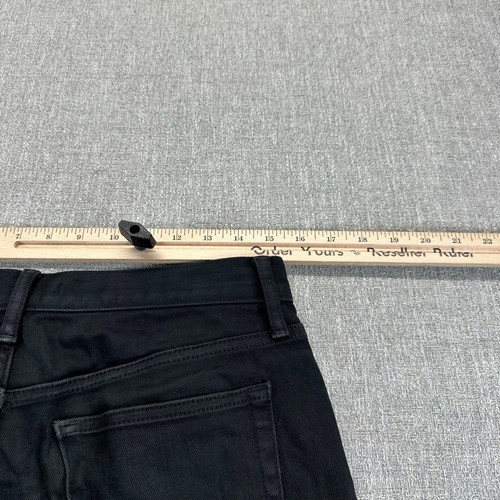 Uniqlo Jeans Mens 30x32 Black Selvedge Slim Straight Dark Wash - Picture 9 of 12