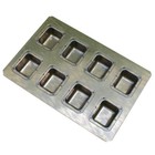 CHIYODA METAL Silicone Processed Madeleine Mold Hall 8 pcs CY0009