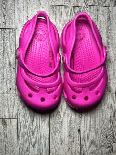 Crocs infant  Shayna Mary Jane slip on Sandals Pink . Sz c 4- - Picture 1 of 6