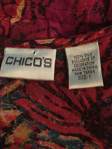 Túnica Chicos 100% Seda Multicolor Estampado Floral Cuentas Talla 1 S-M - Imagen 5 de 6