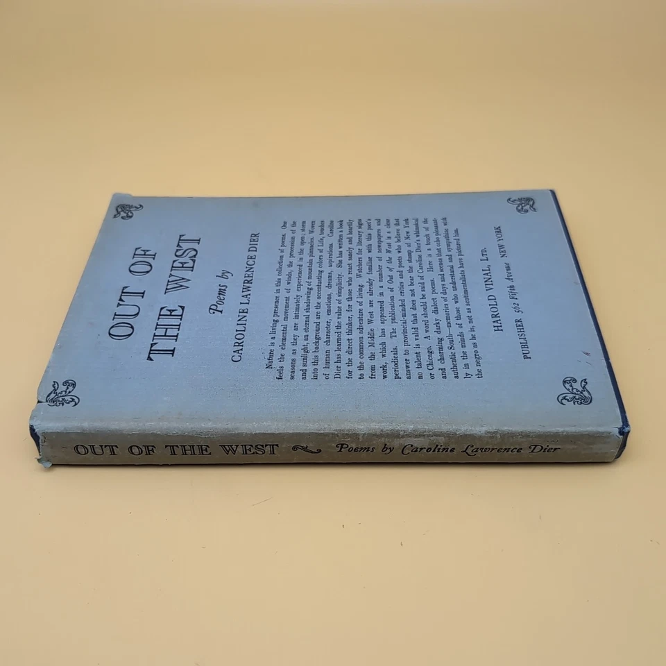 Out of the West - Caroline Lawrence Dier - Poetry 1st Ed. HCDJ *SIGNED PHOTO* - Image 4 of 4