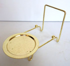 Tea Cup & and Saucer Display Stand Brass Etched Base