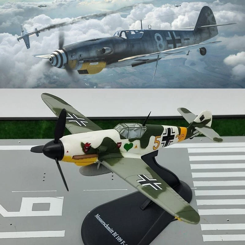 1:72 Scale Alloy Diecast Military Model Messerschmitt Bf-109 Fighter Aircraft - Image 3 of 4