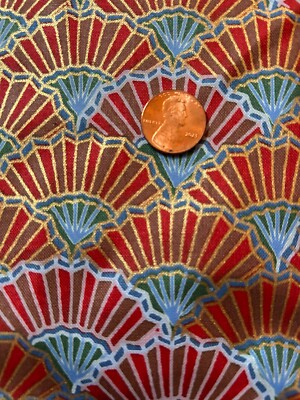 Cotton Fabric Fan-shaped Exclusive Design By Belle Reine 54  Wide & 62  Long