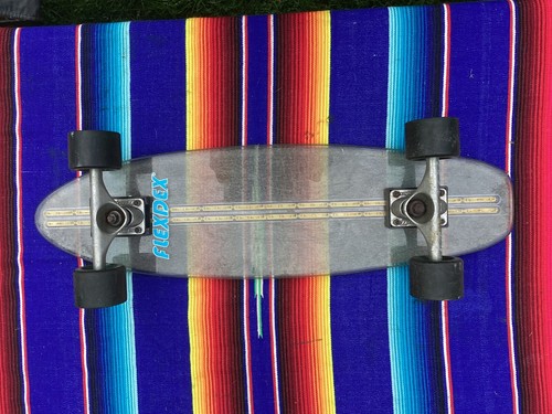 Vtg FLEXDEX Neon LED Light Skateboard Clear Fiberglass USA Longboard Cruiser - Picture 4 of 15