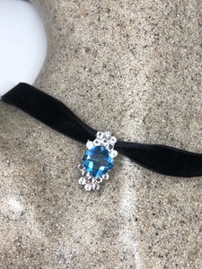 blue topaz choker necklace
