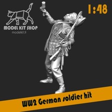 1:48 - Figurine WW2 Soldat Allemand Touché by modelkit.fr