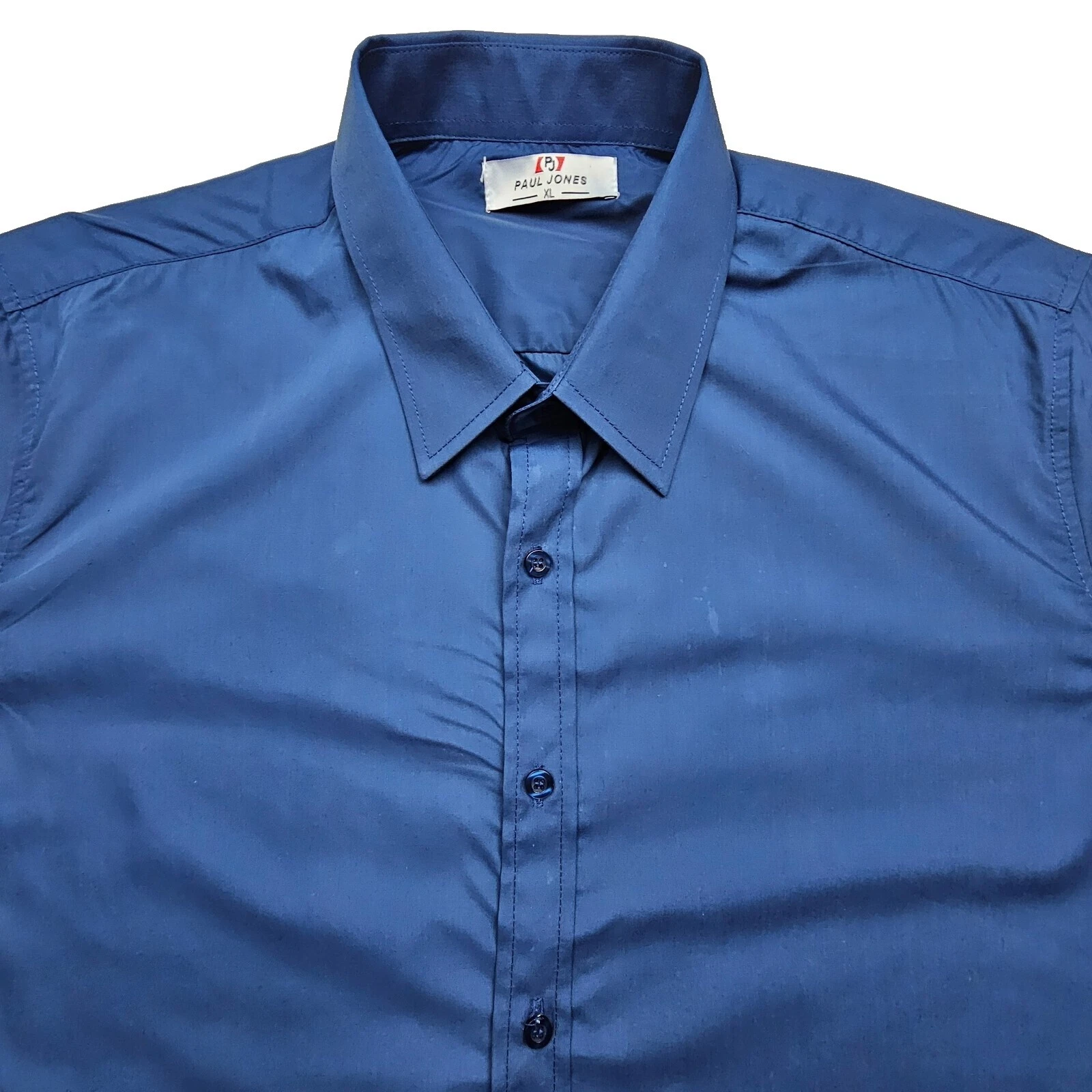 Botón Casual sólido algodón Paul Jones-Down Shirts for Men