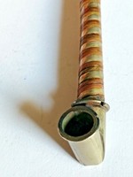 ANCIENT PIPE TOBACCO BRONZE RARE VINTAGE CASTING SMOKING