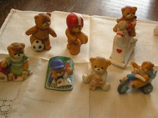 Lot of 7 Enesco Lucy  Me Bears CHILDREN AT PLAY AT DIFFERENT AGES Adorable 