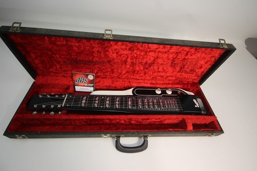Supro Console 8 string LAP STEEL Jet Airliner 60'S B/W David Lindly W/ case
