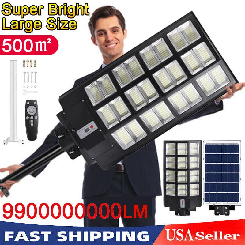 Commercial 9900000000LM 1152 LED 5000W Solar Street Light Dusk to Dawn Road Lamp - Image 2 of 4