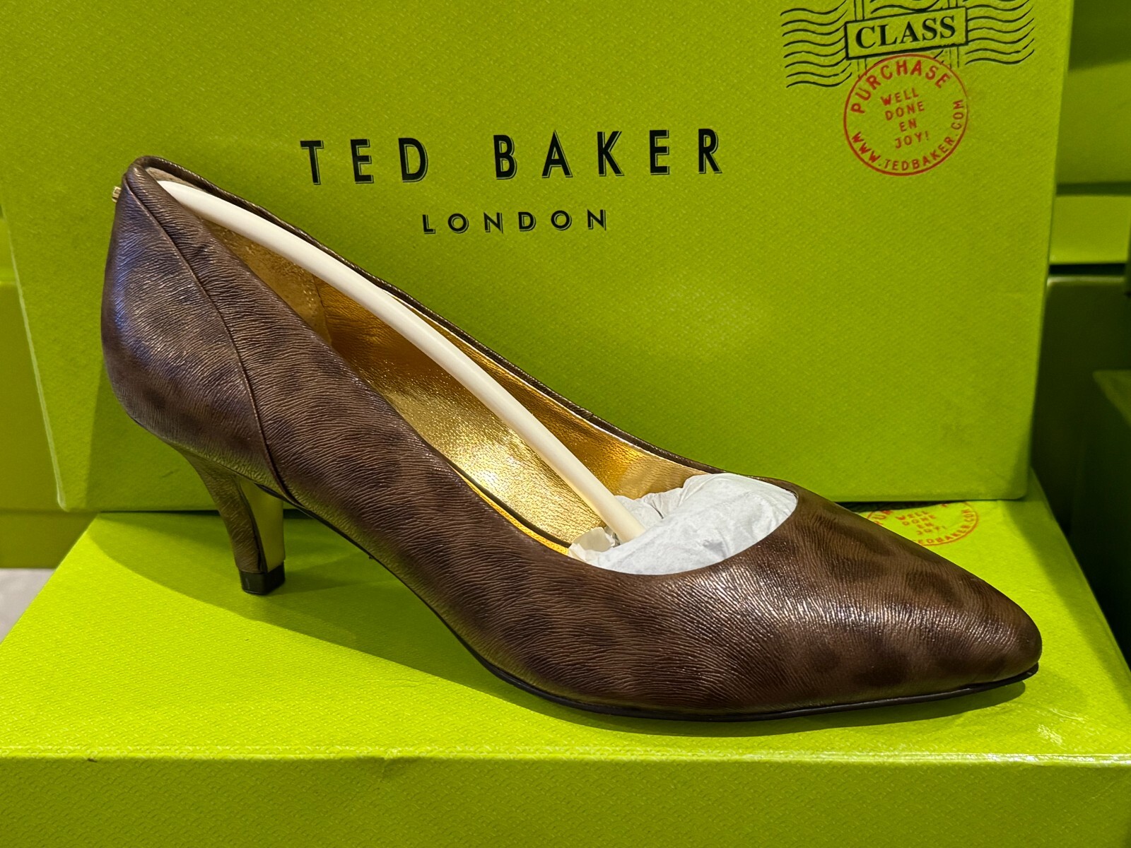 Ted Baker Women's $240 Ondrea Multi Leopard Designer Pump Shoes Heel NEW Classic image 2
