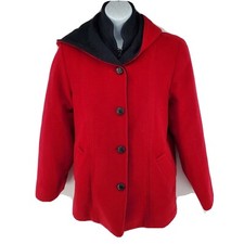 Pendleton Merino Wool Women's Jacket Size 6 Red with Hood
