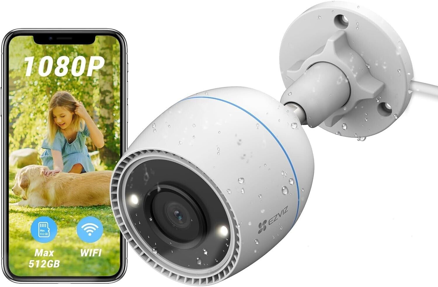EZVIZ C3TN Wi-Fi Esterna: Telecamera Facile 1080p Visione Notturna