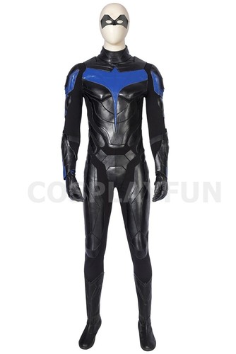 Disfraz Nightwing Cosplay Traje Dick Grayson Titanes Temporada 1 Hombres Conjunto Hecho a Mano - Imagen 16 de 22