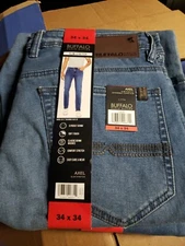 Buffalo David Bitton Axel Slim Fit Stretch Blue Denim Jeans Size 32 34 38 36 New