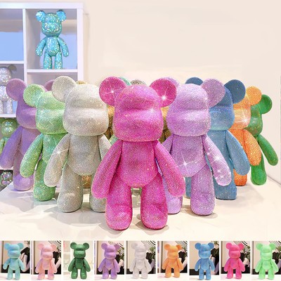 DIY Create Art and Craft kits Non-Toxic 5D Diamond Bling Rhinestone Bear Kit-W
