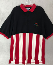 Vintage 90s Champion Men's Polo Shirt USA Olympic Embroidered Logo Striped XL