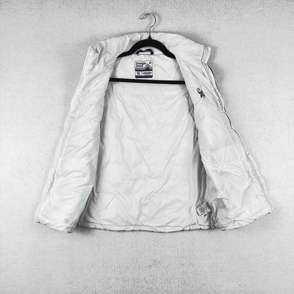 Straight Down Womens V12 Golf Vest White Size Medium Logo Preppy Full Zip Pocket - Image 2 of 4