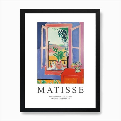 Henri Matisse Inspired The Open Win Framed Wall Art Poster Canvas Print Picture