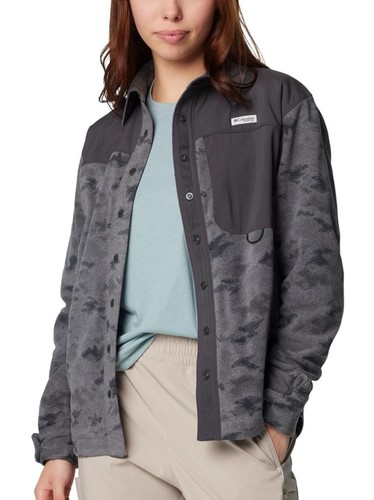 Columbia PFG Mujer Negro Snap Sudadera con Capucha Chaqueta Atlética L Grande Marea Polar Nueva con Etiquetas - Imagen 5 de 5