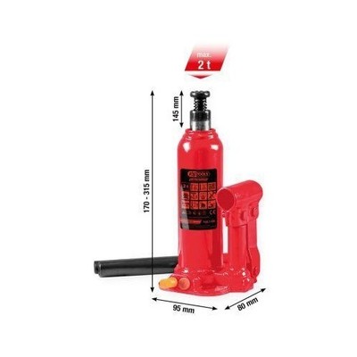 performance Hydraulischer Flaschenwagenheber 2000 kg Hubhöhe: 168-316 mm KSTOOLS