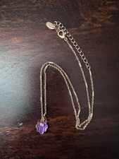 DISNEY Princess ARIEL The Little Mermaid Purple Shell Charm Pendant NECKLACE