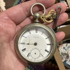 Antique ~1886 Waltham Broadway 18s Key Wind Pocket Watch For Parts/Repair W/Key