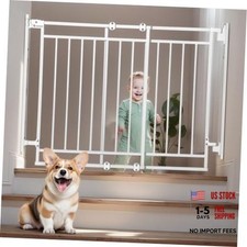 27.5-43" Baby Gate No Bottom Bar for Stairs and 29"Tall 43"Wide White