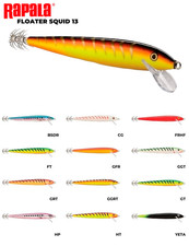 Squid Calamari RAPALA 130 mm SQF13 FT pesca ARANCIO VERDE tigrato paletta